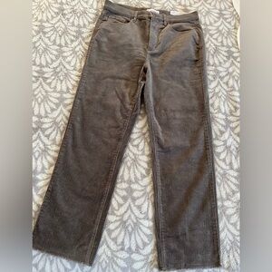 LOFT Grey Corduroy High Rise Pants